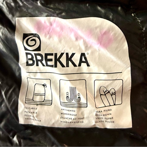 BREKKA YOUTH DOWN INSULATED PUFFER HOODED JACKET IN BLACK-SIZE SMALL ZIP - Picture 5 of 6